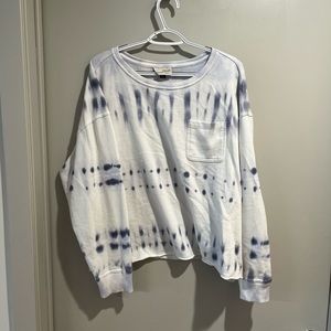 XXL tie dye cropped sweatshirt